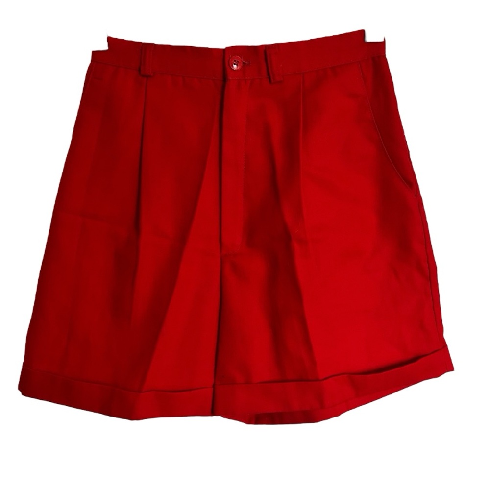 Vintage Happy Legs Red Pleated high waist Pinup style red shorts women’s size: 5